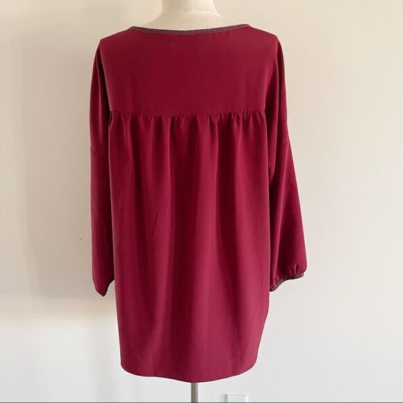 Hatch Maroon Maternity Blouse Top Small - Picture 7 of 9